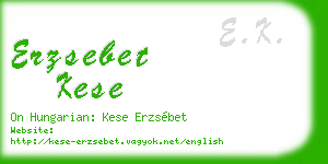 erzsebet kese business card