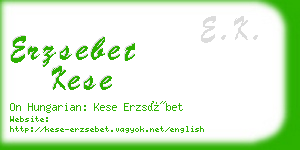 erzsebet kese business card